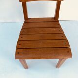 Suite of 6 oak chairs 1960