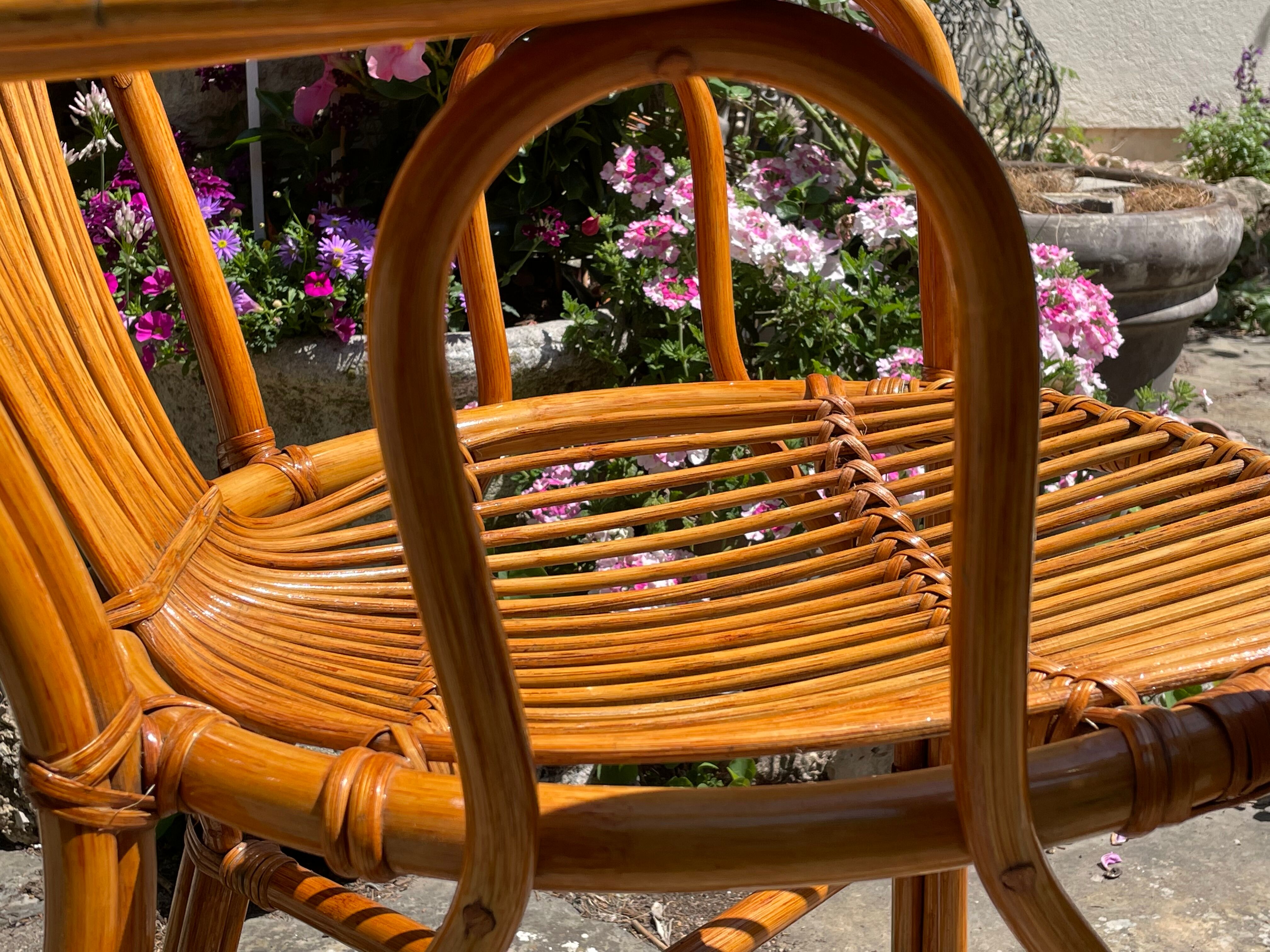 Vintage rattan armchair