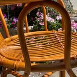 Vintage rattan armchair