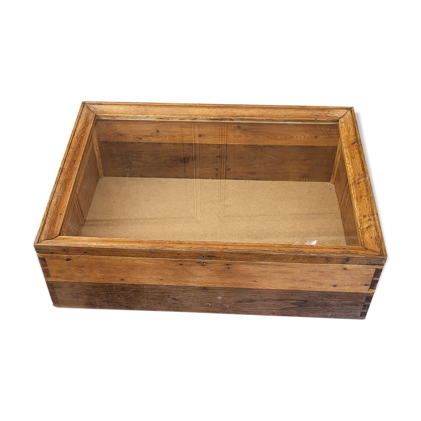 Vitrine de comptoir en chêne Fin XIXème / Déb. XXème
