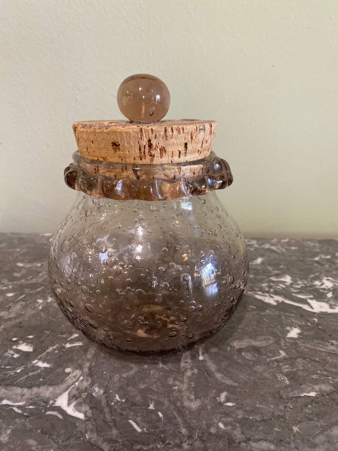 Biot bubble glass candy dish