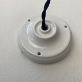 Pair of old opaline pendant lamps 10 cm vintage