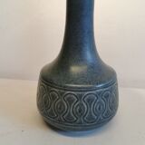 Blue ceramic table lamp, estimated 1960s. Danish, design.