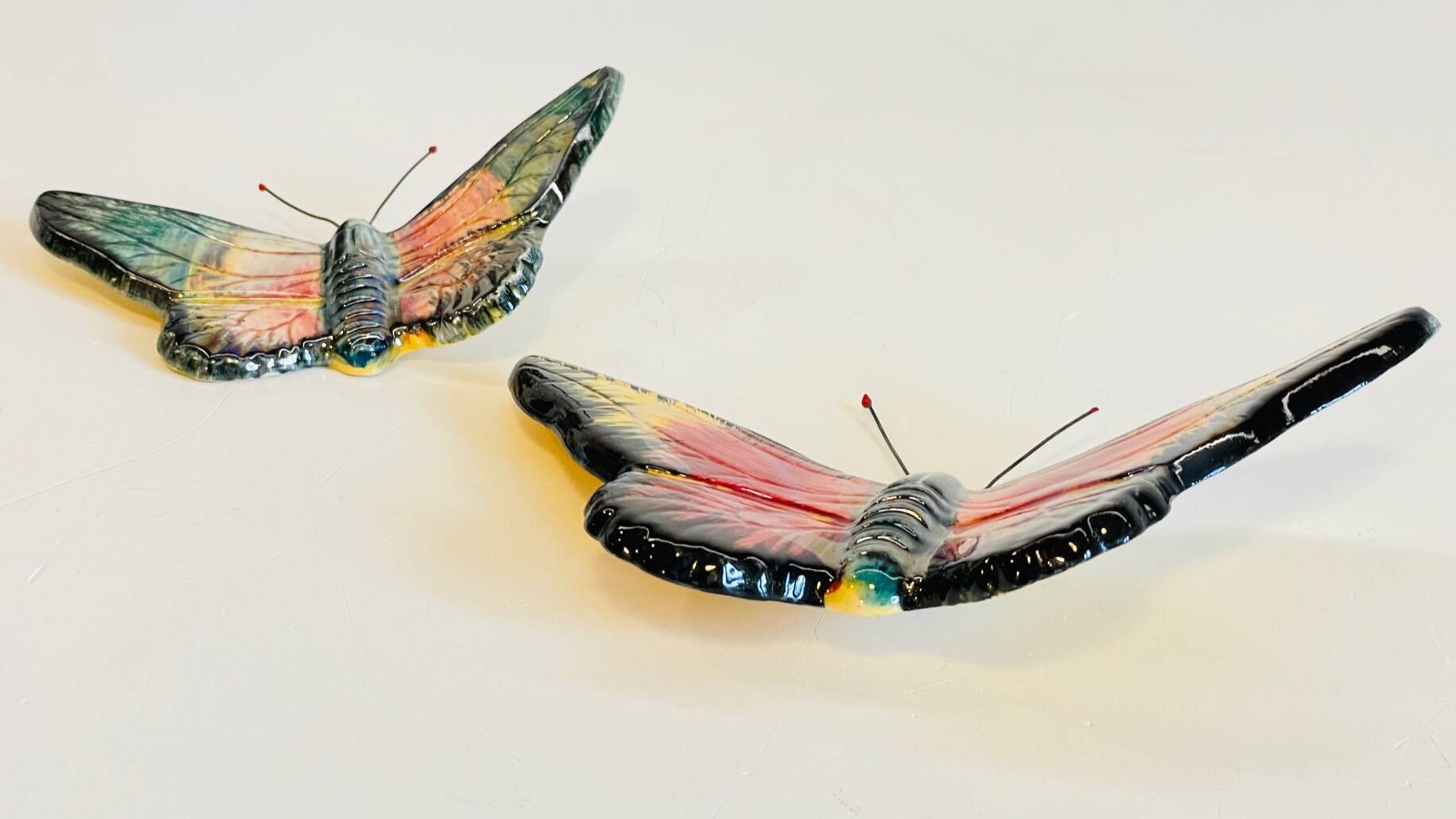 Vintage ceramic wall butterflies