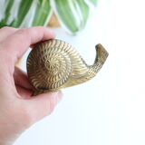 Vintage brass snail