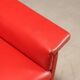 Vintage red faux leather sofa from the 1960s.