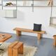 Pine bench from the La Rive residence, Arc 1600, France, circa 1970.