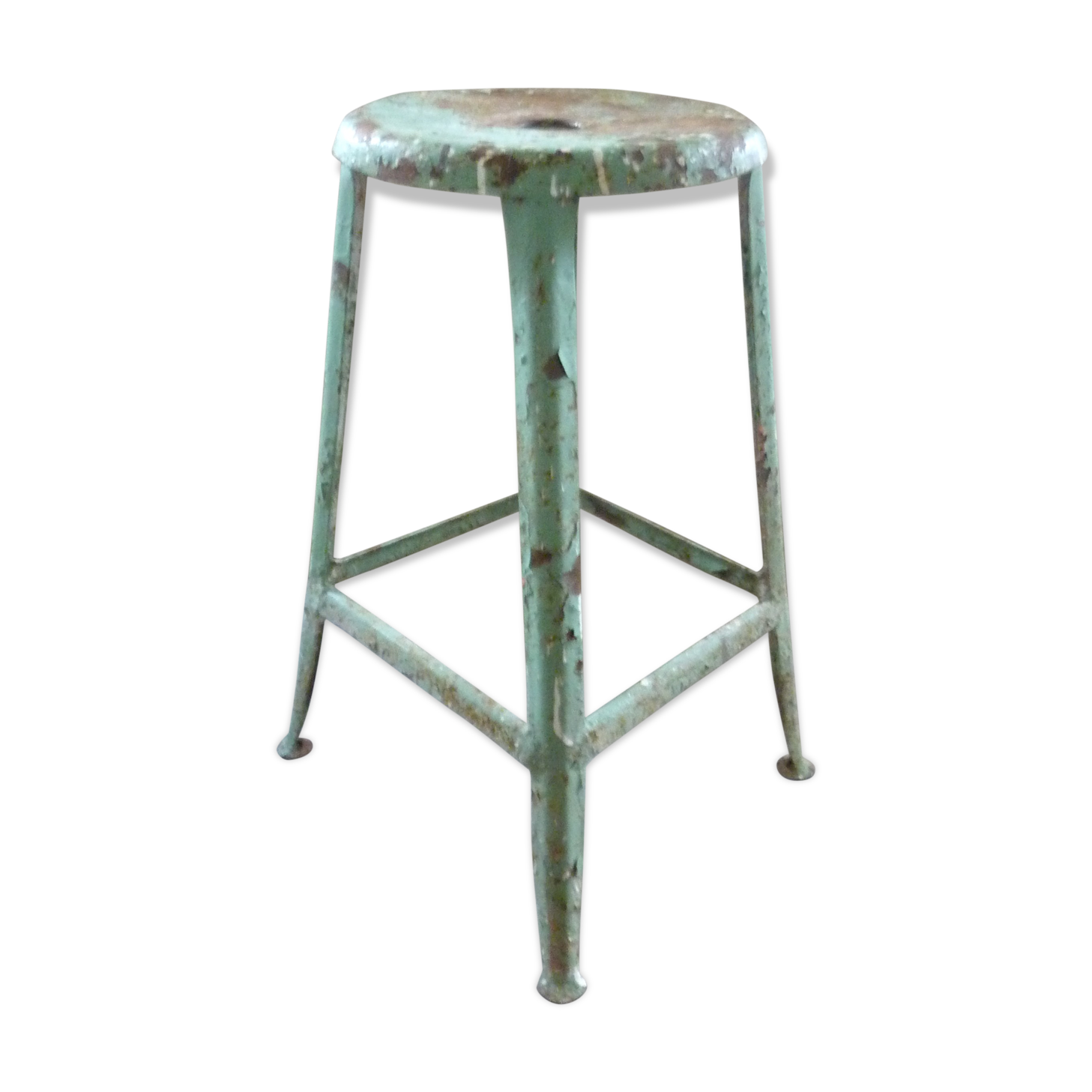 Workshop metal stool green Nicolle