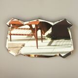 Beveled mirror - freeform - "batman", 67x39 cm