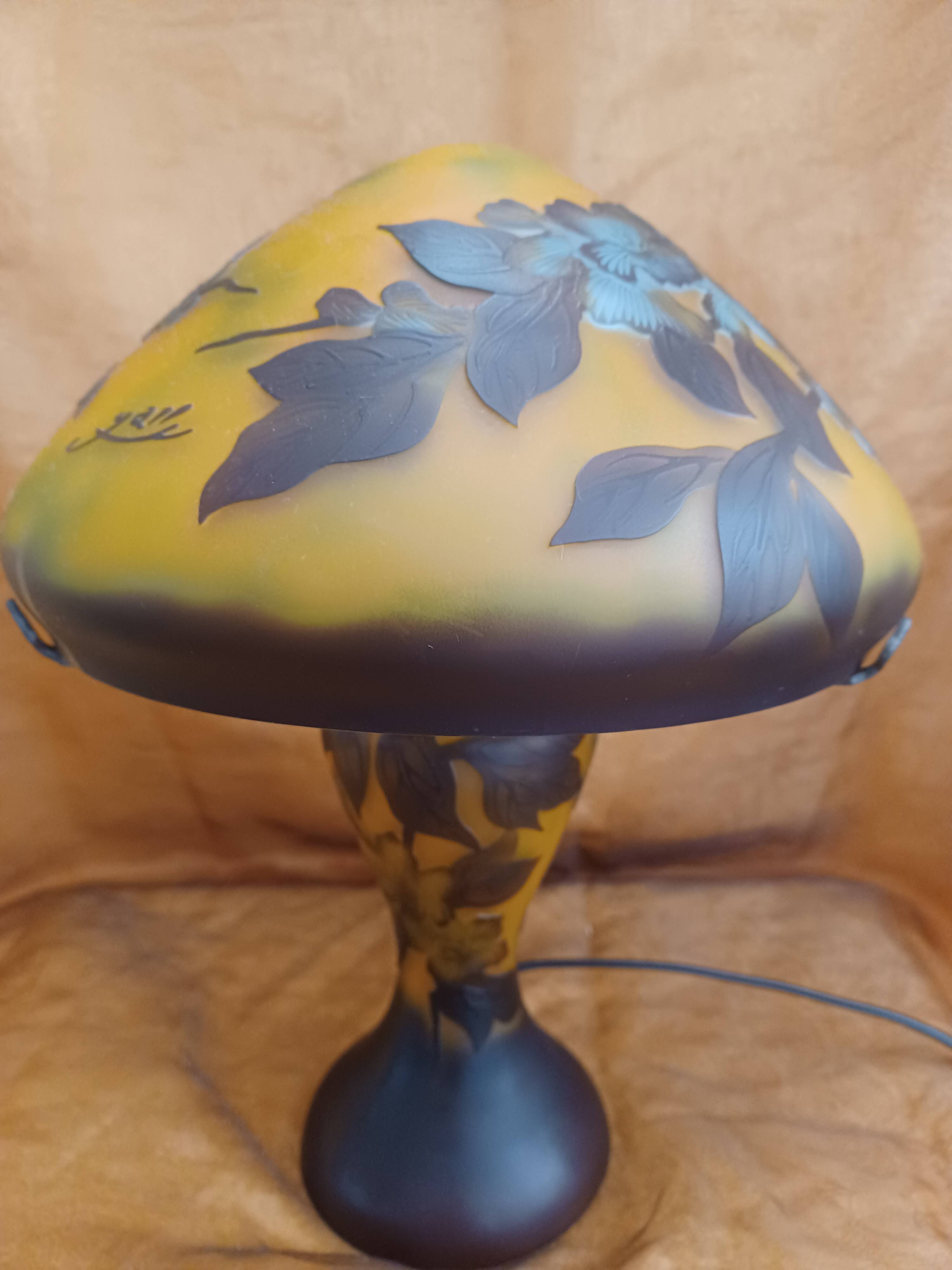 Lampe champignon Gallé Tip