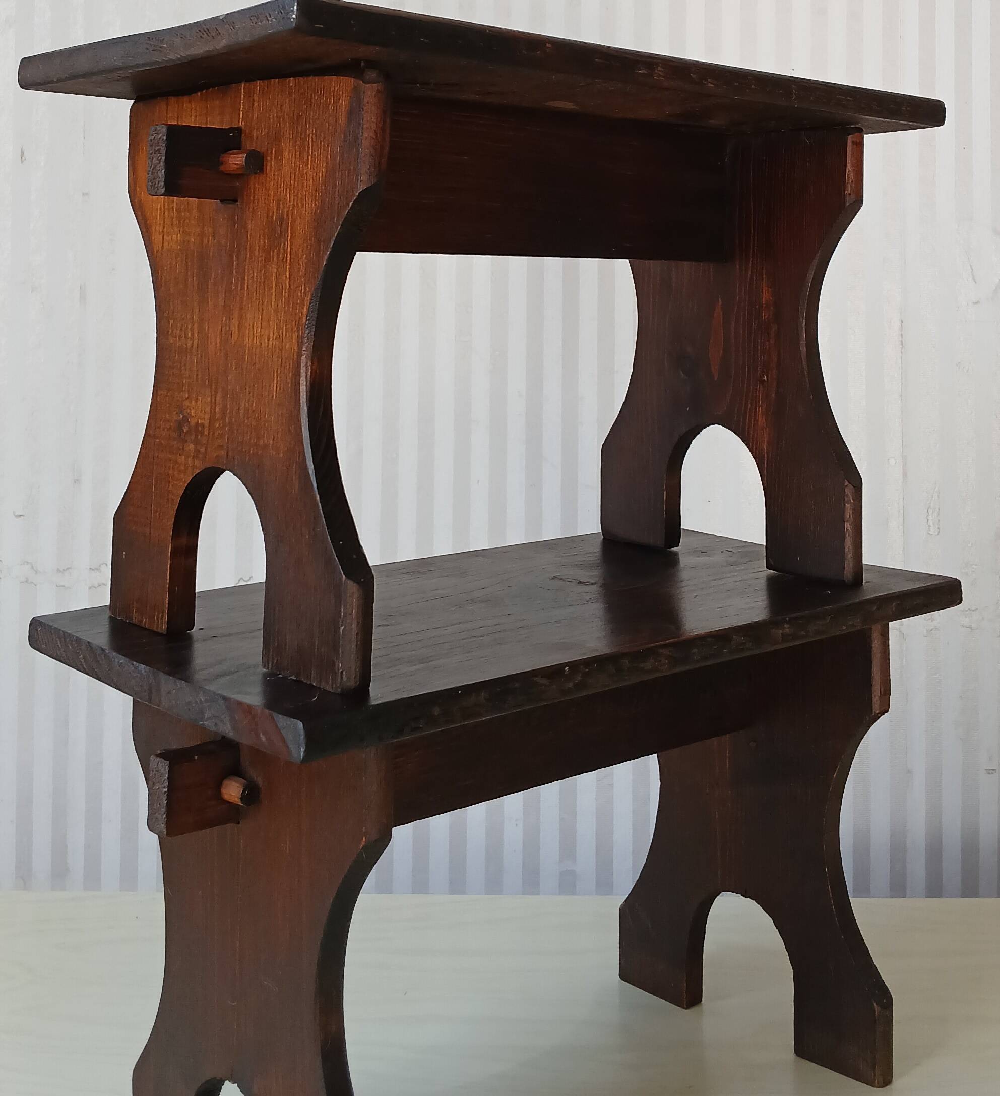 2 XS farm stools / benches in old solid wood