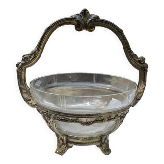 Jam or sugar bowl in regulates and glass