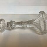 Pair of molded glass candlesticks