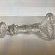 Pair of moulded glass candlesticks