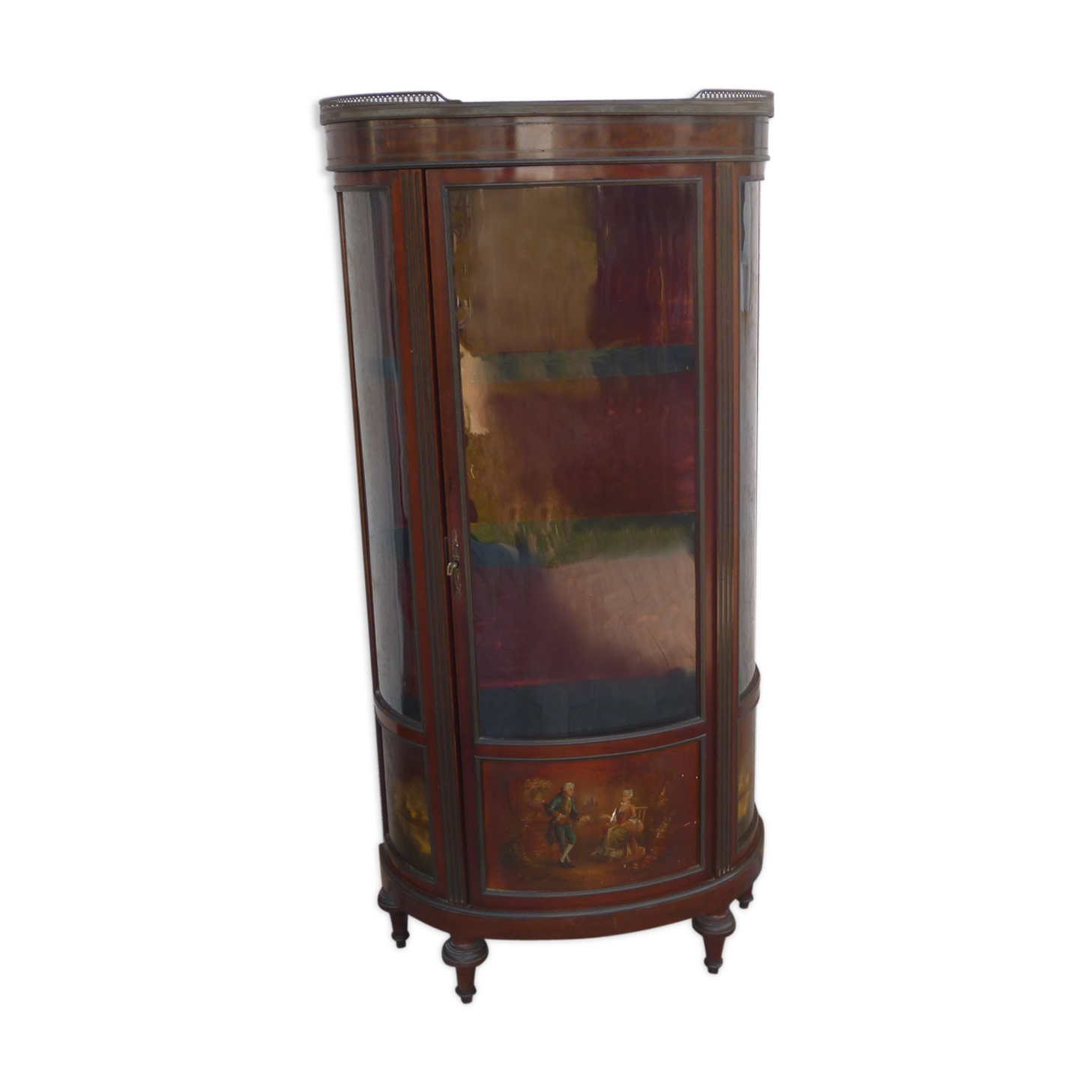 Showcase curved style louis xv