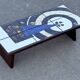 Vintage plant table small side table with rosewood tiles