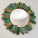 Ceramic sun mirror by François Lembo, 60s - 43cm