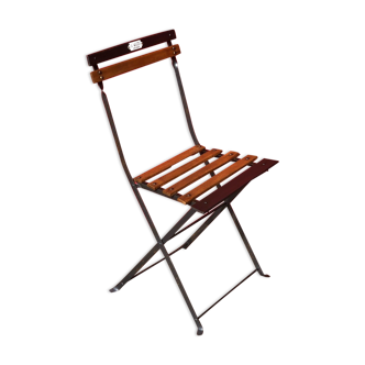 Antique folding chair "Quincaillerie Orléans"