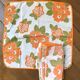 Nappe et serviettes à fleurs, années 70