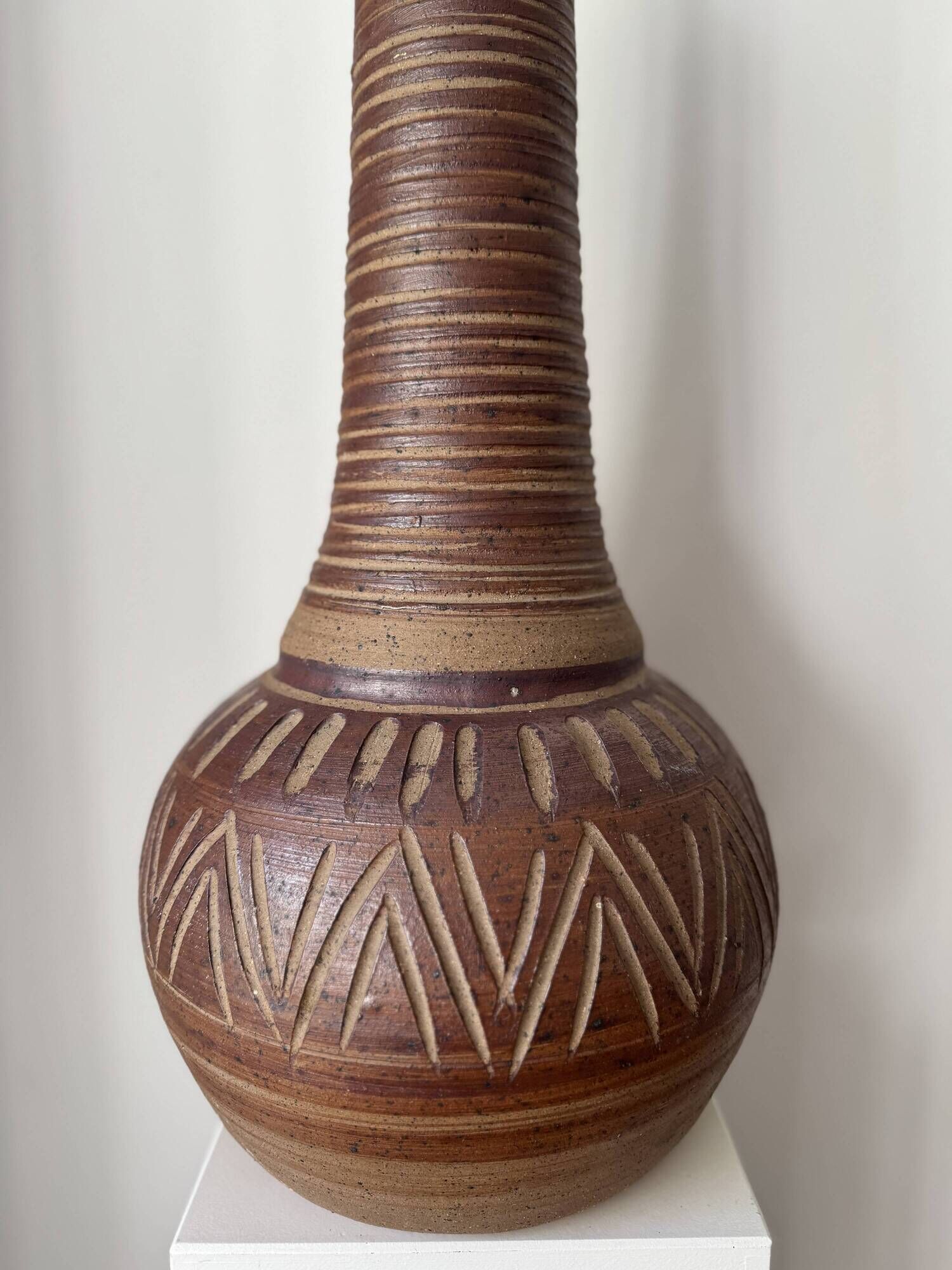 XXL Danish table lamp, stoneware, unique, 1970s