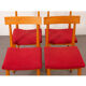 Suite 4 vintage wooden chairs, Czech made, 1960