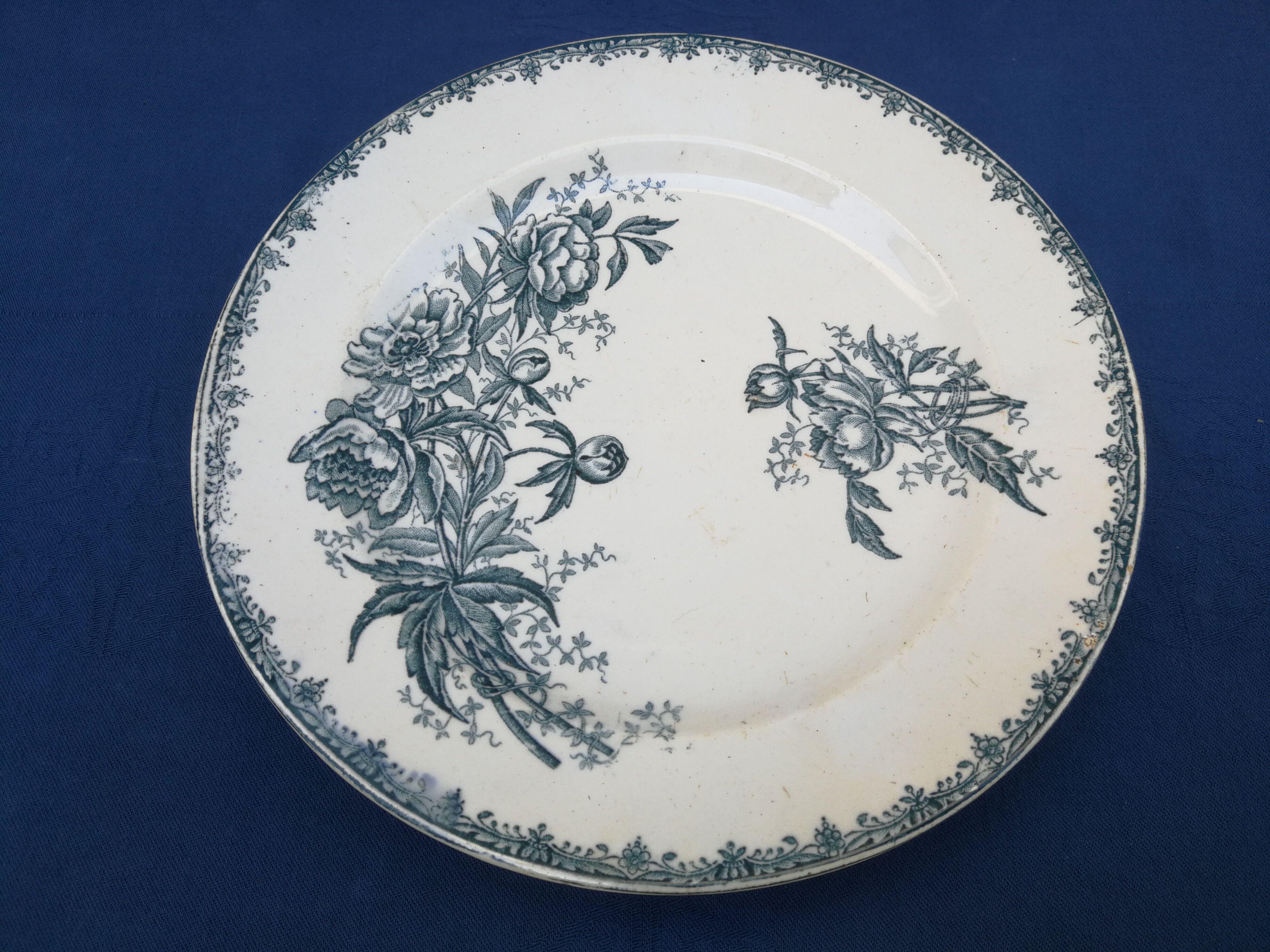 Compotier in iron earth Peonies