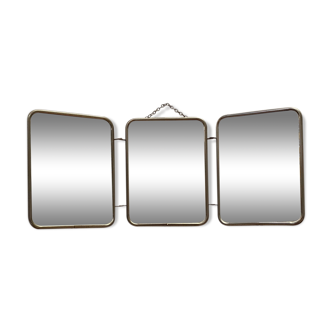 Miroir triptyque de barbier