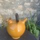 Gargoulette, Provençal jug in enamelled ceramic, vintage ochre color