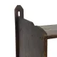 Vintage wooden wall shelve rack in oak brutalist minimalist design