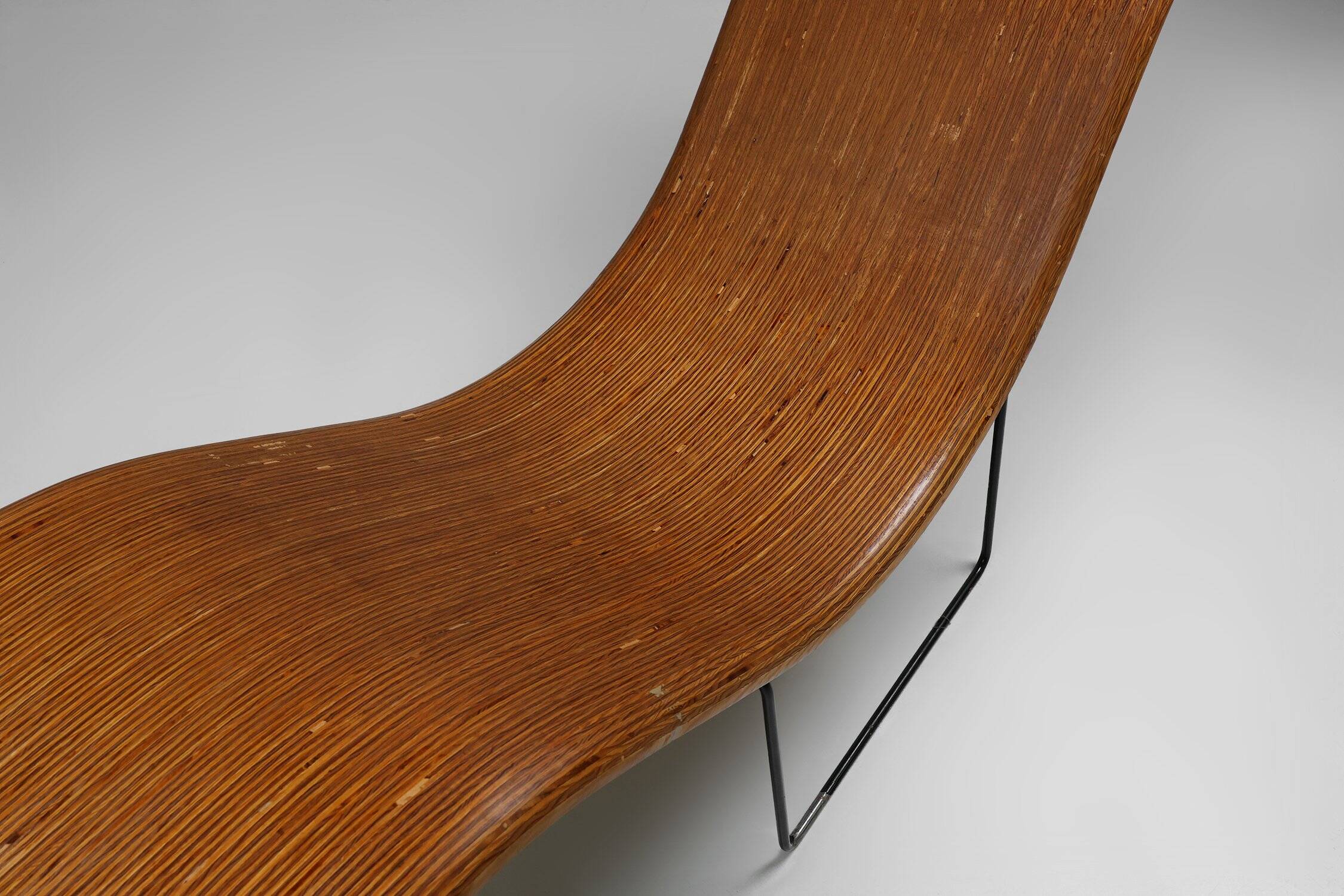 Mid-Century Stack-Laminated Lounge Chair by Tiller Lesser, Germany, 1990s