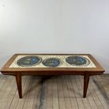 Teak coffee table with lava ceramic by j.belarti 1960