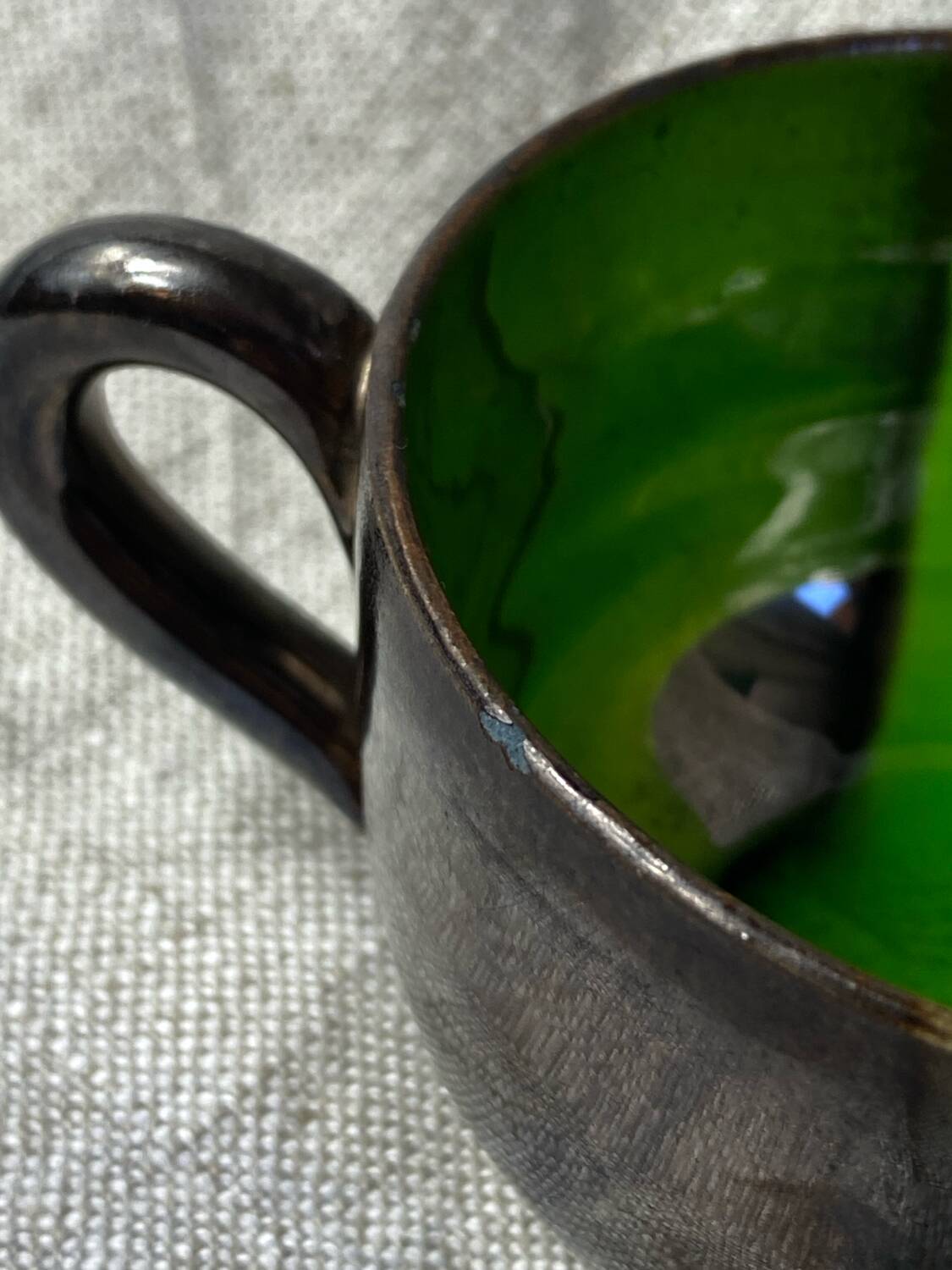 Six Vallauris ceramic coffee cups