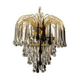 Venini candlestick two-tone glass