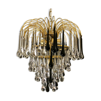 Venini candlestick two-tone glass