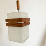 Suspension in perspex and teak