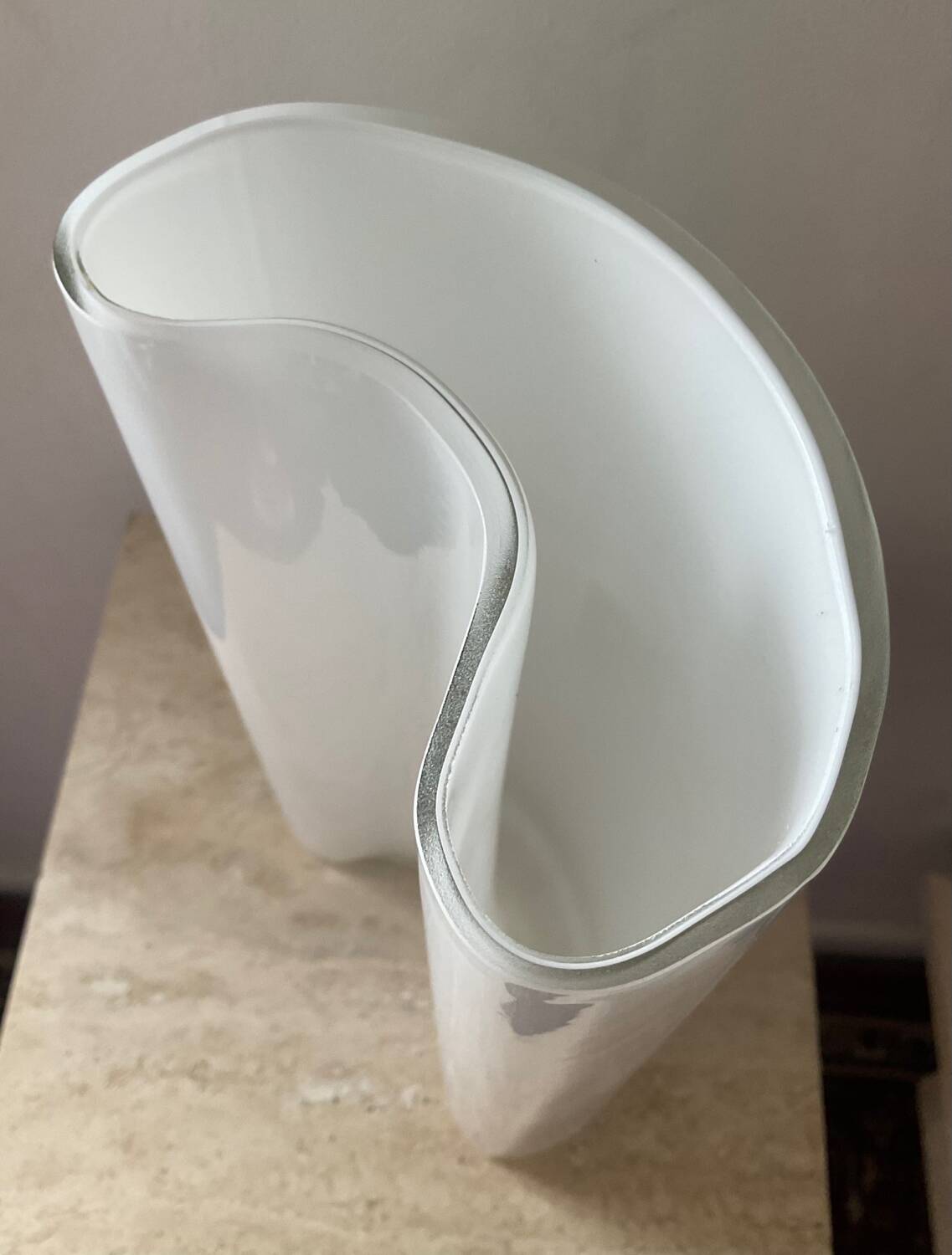 Vintage organic glass paste vase