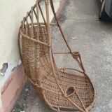 Rattan hanging egg chair