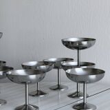 10 stainless steel footed bowls