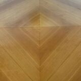 Old dining table with extension Scandinavian design from the 70s solid beech
