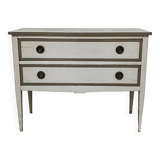 Commode 2 tiroirs rivoli en bois massif michel ferrnd
