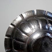 Large basin, bowl, Olri Italy vintage 1950s silver plated hammered.