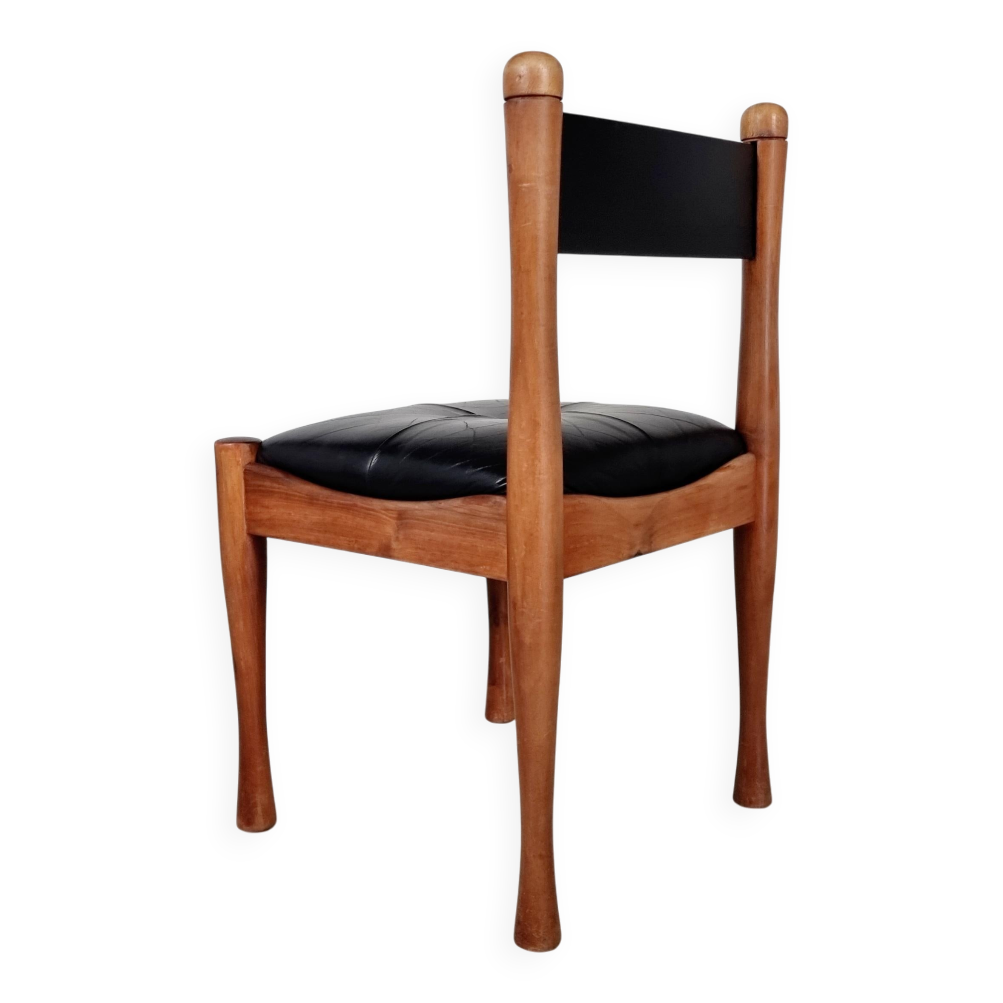 Set of 4 dining chairs by Silvio Coppola for Bernini, 1960s.