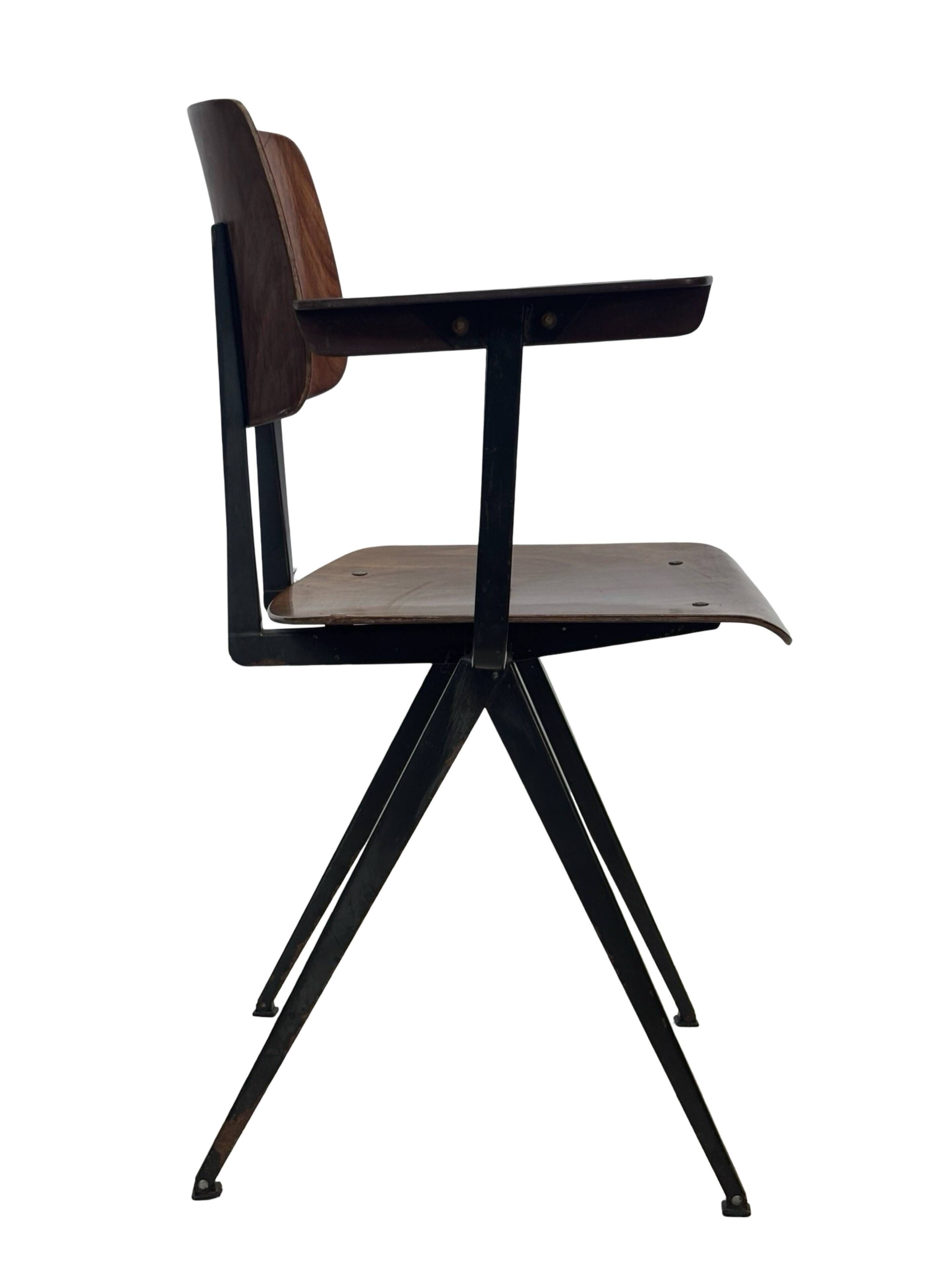 Vintage Galvanitas S16 chair with armrests, 1960 Netherlands Design