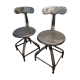Paire de chaises Nicolle "queue de baleine"