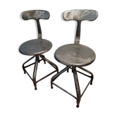 Pair of chairs NICOLLE "whale tail".