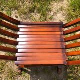 Carved wood Dagobert armchair