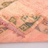 Vintage Moroccan Rug 157 x 274 cm - Peach Handmade Moroccan Rug - Wool Rug