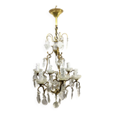 Cage Chandelier 6 Lights Bronze And Crystal