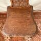 Antique Alsatian chair in carved wood