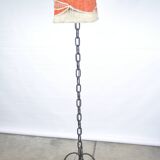 Chain floor lamp and wool lampshade